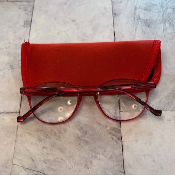 FINAL PRICE Norperwis red reading glasses with red case 4.00 strength - Picture 5 of 8